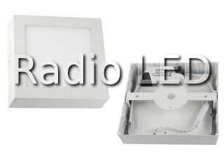 Светильник светодиодный накладной 18W 4230FNW квадратный 230мм белый корпус, белый свет