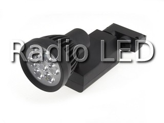 Светильник светодиодный трековый  7W TR7KB-WW конический черный корпус,теплый белый свет