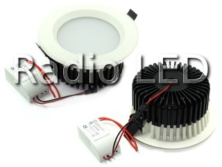 Светильник светодиодный встраиваемый  9W DLB9W круглый Ф145мм белый корпус, белый свет