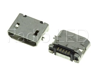 Разъем USB-micro гнездо 5pin, smd на плату MK5P-2