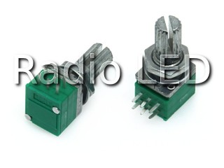 Резистор переменный RK097 B 100кОм 6 pin сдвоенный