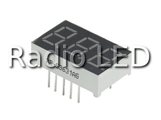 Светодиодный индикатор 3 разряда зеленый 0.36 дюйма XR-S3631AG