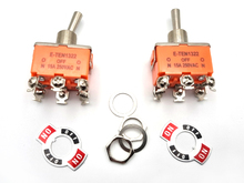 Тумблер 3 положення 2 полюси (ON-OFF-ON) E-TEN 1322