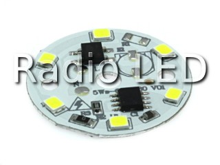 Модуль светодиодный AC220V 2835  5W Ф30мм 6LED2835 холодный свет