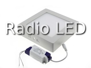 Светильник светодиодный накладной 12W 4170FNW квадратный 170мм белый корпус, белый свет