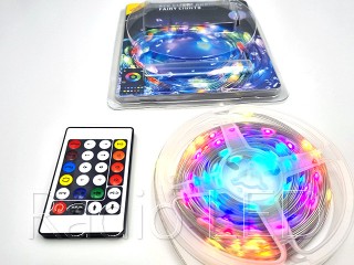 Гирлянда цветомузыкальная RGB 10m, пульт, Bluetooth-приложение