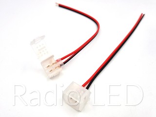 Коннектор для LED неона  PVC 6x12x25mm 2pin с проводами