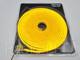 Світлодіодний гнучкий неон PVC LED2835 12V 6x12x25mm жовтий IP65, набір 5 метрів