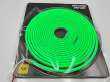 Світлодіодний гнучкий неон PVC LED2835 12V 6x12x25mm зелений IP65, набір 5 метрів
