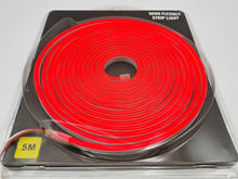 Світлодіодний гнучкий неон PVC LED2835 12V 6x12x25mm червоний IP65, набір 5 метрів
