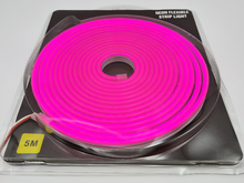 Світлодіодний гнучкий неон PVC LED2835 12V 6x12x25mm рожевий IP65, набір 5 метрів