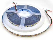 Світлодіодна стрічка 12V 2835 120 LED DUAL біла (холодний+теплий) 24-26 Lm/LED IP20 3 дроти