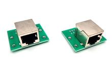 Макетна плата перехідник RJ45 (горизонтальний) на DIP(9 отворів крок 2.54)