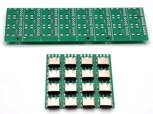 Макетная плата переходник USB, Type-C на DIP(4 отверстия шаг 2.54)