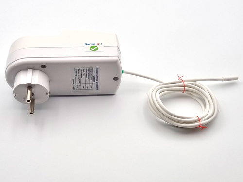 Терморегулятор цифровой AC220V  M149ET 16A 3.5KW в розеточном корпусе, датчик 2м