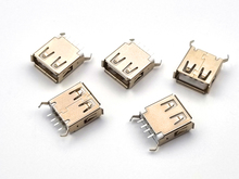 Роз'єм USB гніздо USBA(плоский), DIP на плату вертикальний