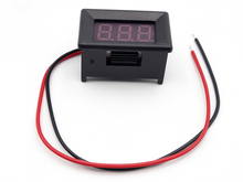 Вольтметр цифровой DC 5-120V с LED-индикатором 0.36 дюйма зеленый, корпус черный