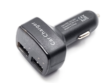 Автомобільний USB-адаптор з вольтметром, амперметром та термометром