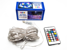 Гірлянда кольоромузична RGB 20m, пульт, Bluetooth-додаток