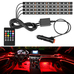 Світлодіодне підсвічування 4 LED-лінійки RGB IP65 12V автомобільне, світломузичне Bluetooth ІЧ пульт
