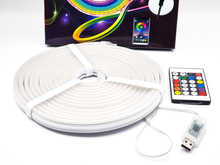 Світлодіодний неон 5V 2835 36LED RGB IP65 5 метрів, Bluetooth-додаток, ІЧ пульт
