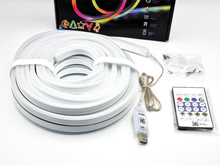 Світлодіодний неон 5V 2835 36LED RGB IP65 10 метрів, Bluetooth-додаток, ІЧ пульт