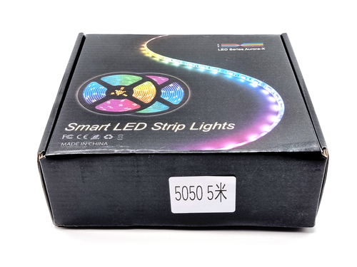 Світлодіодна стрічка 12V 5050 54LED RGB IP65 5 метрів, ІЧ-контролер, БП на 220V, ІЧ пульт (КОРОБКА)
