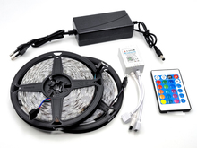 Світлодіодна стрічка 12V 5050 54LED RGB IP65 10 метрів, ІЧ-контролер, БП на 220V, ІЧ пульт (КОРОБКА)