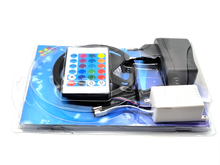 Світлодіодна стрічка 12V 2835 30LED RGB IP65 5 метрів, ІЧ-контролер, БП на 220V, ІЧ пульт(БЛІСТЕР)