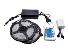 Світлодіодна стрічка 12V 2835 30LED RGB IP65 10 метрів, ІЧ-контролер, БП на 220V, ІЧ пульт (КОРОБКА)