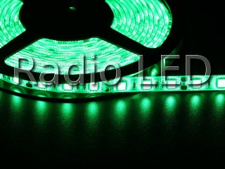 Світлодіодна стрічка 5050 60 LED зелена 10.0-12.5 Lm/LED вологозахищена IP65