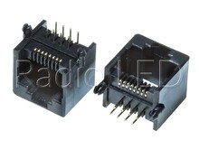 Роз'єм гніздо 8P8C (RJ45) 52018-8846 пластик, кутовий чорний