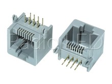 Роз'єм гніздо 8P8C (RJ45) 52018-8846 пластик, кутовий сірий