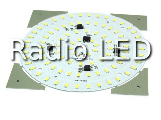 Модуль светодиодный AC220V 5730 50W Ф138мм 91LED5730 холодный свет