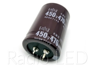 Конденсатор электролитический     470 мкФ х 450В 105* (размер 35x50)