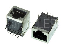 Роз'єм гніздо 8P8C (RJ45) метал, кутовий