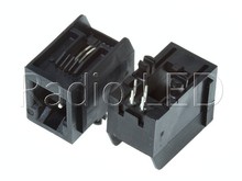 Разъем гнездо 4P4C (RJ9) пластик, прямой