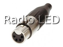 Роз'єм XLR AC4F штеккер прямий "мама" 4pin