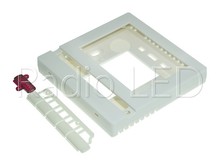 Корпус настінний пластмасовий з кнопками білий AK-N-23