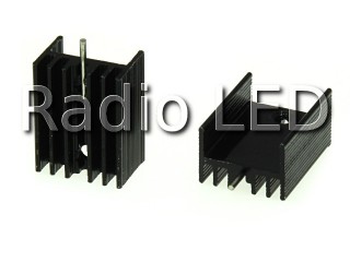 Радиатор для TO220 Ш-образный 15*10*20mm черный