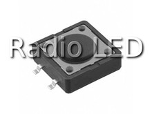 Кнопка тактова SMD 4pin 12х12x 4.3мм, шток = 0.8мм