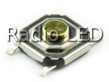 Кнопка тактова SMD 4pin 4х4x 1.5мм, шток = 0.5мм