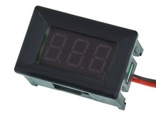 Вольтметр цифровой DC 4.5-30V с LED-индикатором 0.36 дюйма зеленый, корпус черный DSN-DVM-368K
