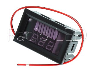 Индикатор заряда аккумулятора с LED-индикатором и вольтметром 72V (0.56" синий)