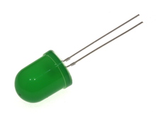 Світлодіод 10мм зелений дифузний