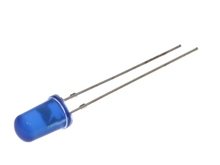 Светодиод  5мм синий диффузный (pin L=17mm)