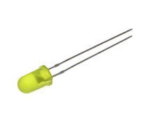 Светодиод  5мм желтый диффузный (pin L=17mm)