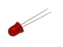 Светодиод  8мм красный диффузный (pin L=27mm)