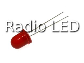 Светодиод  8мм красный диффузный