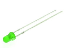 Світлодіод 3мм зелений дифузний (pin L=17mm)
